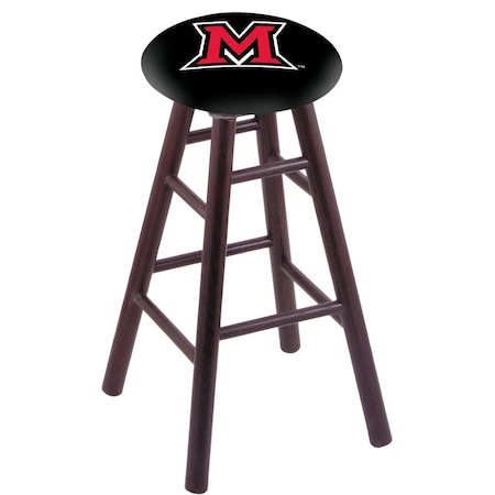 Oak Counter Stool,Dark Cherry Finish,Miami (OH) Seat